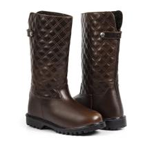 Bota Feminina de Inverno para Neve em Couro em Lã Impermeáv Bota Feminina de Inverno para Neve em Couro em Lã Impermeáv