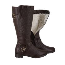 Bota Feminina de Neve 100% forrada Lã Pelo Inverno Montaria Impermeável ML3603 Bota Feminina de Neve 100% forrada Lã Pelo Inverno Montaria Impermeável ML3603