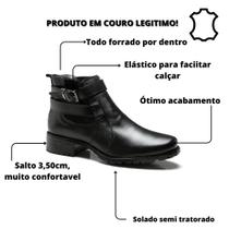 Bota Feminina de salto baixo em couro confortavel e macio modelo atemporal e elegante Inverno 2024