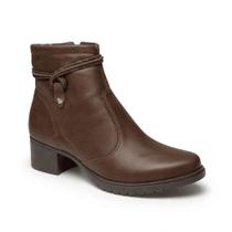 Bota Feminina De Salto Bloco Mississipi J0781-0002 Bota Feminina De Salto Bloco Mississipi J0781-0002