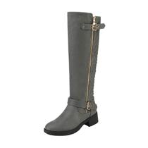 Bota Feminina DREAM PAIRS Cano Alto com Panturrilha Larga Cinza 43 cm Bota Feminina DREAM PAIRS Cano Alto com Panturrilha Larga Cinza 43 cm