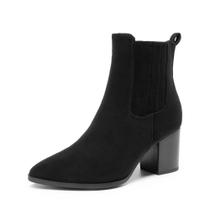 Bota Feminina DREAM PAIRS DWUMAB2535 Preta em Camurça Cano Curto Bota Feminina DREAM PAIRS DWUMAB2535 Preta em Camurça Cano Curto