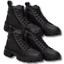 Bota Feminina elegante, kit 2 pares Preto, Sola de borracha. Bota Feminina elegante, kit 2 pares Preto, Sola de borracha.