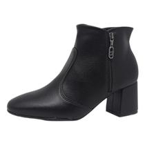 Bota Feminina Elegante Salto Médio Moda Cano Baixo Beira Rio