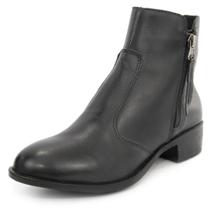 Bota Feminina em Couro Cano Curto Preta Arietto Bota Feminina em Couro Cano Curto Preta Arietto