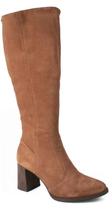 Bota Feminina Em Couro Cano Longo Salto Bloco Dakota D2383