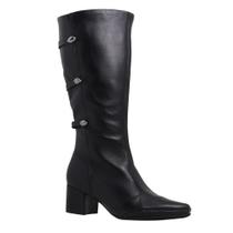 Bota Feminina Em Couro Cano Longo Salto Ramarim 26-57106 - Preto - 37 Bota Feminina Em Couro Cano Longo Salto Ramarim 26-57106 - Preto - 37