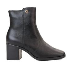 Bota Feminina Em Couro De Salto Bloco Bebecê T6212-105 Bota Feminina Em Couro De Salto Bloco Bebecê T6212-105