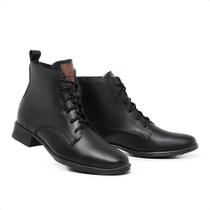 Bota feminina em couro legitimo cano baixo ajuste cardaço confortavel Bota feminina em couro legitimo cano baixo ajuste cardaço confortavel