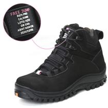 Bota feminina em couro nobuk coturno com CA do trabalho Bota feminina em couro nobuk coturno com CA do trabalho