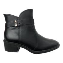 Bota Feminina em Couro Original Ramarim Salto Bloco Médio Trabalho Dia a Dia Ref 2565103 Bota Feminina em Couro Original Ramarim Salto Bloco Médio Trabalho Dia a Dia Ref 2565103