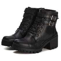 Bota Feminina Em Couro Sola Alta Detalhe em Fivela Zíper Confortavel Pettinari Original Bota Feminina Em Couro Sola Alta Detalhe em Fivela Zíper Confortavel Pettinari Original