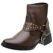 Bota Feminina Estilo Chelsea Casual Importada em Couro