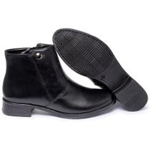 Bota Feminina Estilo Conforto Linha Premium Clássica Cor Preto Bota Feminina Estilo Conforto Linha Premium Clássica Cor Preto