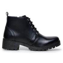 Bota Feminina Estilo Coturno Super Leve e Confortável Solado em Borracha Bota Feminina Estilo Coturno Super Leve e Confortável Solado em Borracha