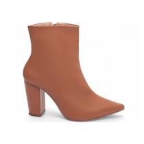 Bota Feminina Fashion Cano Curto Salto Bloco 9 Cm Festa e Eventos.