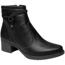Bota Feminina Fecho Pratico Salto Baixo Conforto Mississipi