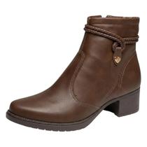 Bota Feminina Fecho Pratico Salto Baixo Conforto Mississipi