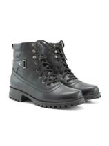 Bota Feminina FG Tratorada Couro Cano Medio Preto