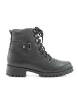 Bota Feminina FG Tratorada Couro Cano Medio Preto