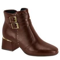 Bota Feminina Fivela Dupla Salto Bloco Modare 7082108 Cor:CaféTamanho:33