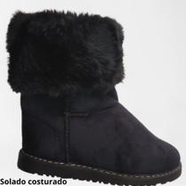 Bota feminina forrada fagiovan preto 08636 Bota feminina forrada fagiovan preto 08636