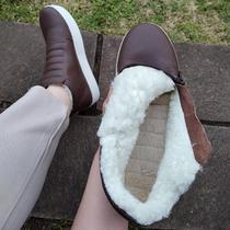 Bota Feminina Forrada Liniers Couro Pelinhos Neve Bota Feminina Forrada Liniers Couro Pelinhos Neve