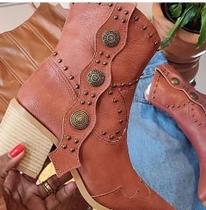 Bota Feminina Giovana Texana Zattini na cor Caramelo Bota Feminina Giovana Texana Zattini na cor Caramelo