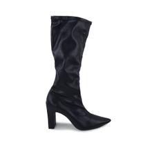 Bota Feminina Giulia Domna Cano Longo Bico Fino Preta - 633 Bota Feminina Giulia Domna Cano Longo Bico Fino Preta - 633