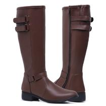 Bota Feminina Gmm Shoes Cano Alto Montaria Leve Confortável