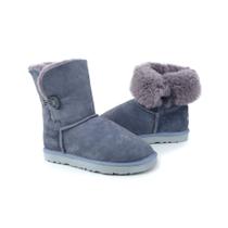 Bota Feminina Illi Boots Pele Ovina Cinza - 1005