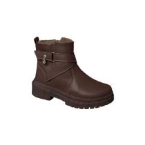 Bota Feminina Infantil Coturno Tiras Ortopé Glam Boot Macia