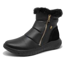 Bota Feminina Inverno Pelinhos Casual Conforto Usaflex