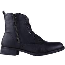 Bota Feminina Isabela Caste com Cadarço e Zíper 9003 Preto Bota Feminina Isabela Caste com Cadarço e Zíper 9003 Preto