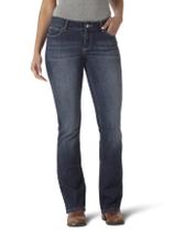 Bota feminina Jean Wrangler, de cintura média, elástica, corte azul marinho