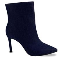 Bota Feminina Jeans Salto Fino Bico Fino Zíper Suzana Santos 3461.78915