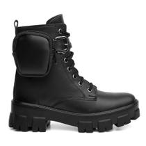 Bota Feminina L N Acessório Coturno Tratorado Estilo Outono Inverno 25