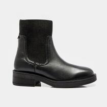 Bota Feminina Lana em Couro Preto Cód 690102001