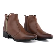 Bota Feminina Low Cab Estilo Country Ajuste em Zíper Lateral Bota Feminina Low Cab Estilo Country Ajuste em Zíper Lateral