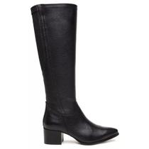 Bota Feminina Mezzo Punto Cano Longo Couro Preta - MZ21033