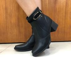 Bota feminina mississipi cano curto com tranças finas mc851