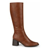 Bota Feminina Mississipi Cano Longo Salto Bloco - J0832 tabaco -