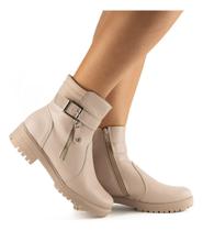 Bota Feminina Mississipi Coturno Baixinho Ziper Mi631