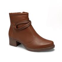 Bota feminina mississipi coturno casual salto bloco ziper