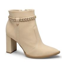 Bota feminina mississipi salto bloco ziper casual bico fino Bota feminina mississipi salto bloco ziper casual bico fino
