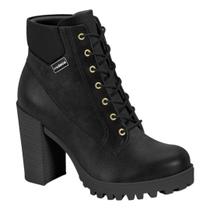 Bota Feminina Moleca 5325.119 Coturno Tratorada Salto Alto