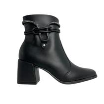 Bota Feminina Moleca acabamento sofisticado Salto médio