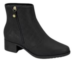 Bota Feminina Moleca Cano Curto Com Zíper 5346.101 Bota Feminina Moleca Cano Curto Com Zíper 5346.101