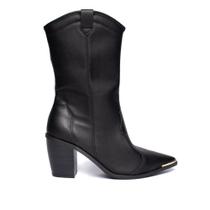 Bota Feminina Moleca Cano Médio Ana Castela Napa Preto Bota Feminina Moleca Cano Médio Ana Castela Napa Preto