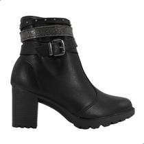 Bota Feminina Moleca Napa Floather Zurique Preto